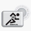 Magnesy BibBits - biegacz / biały