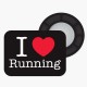 Magnesy BibBits - I love running / czarny