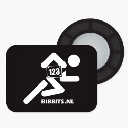 Magnesy BibBits - biegacz / czarny