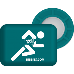 Magnesy BibBits - biegacz / petrol
